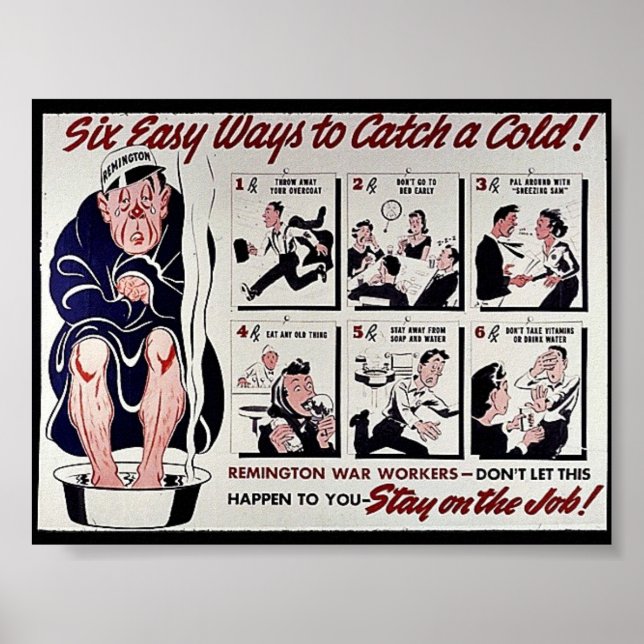 Poster Seis Maneiras Fáceis De Pegar Um Frio, Ficar No Tr (Frente)