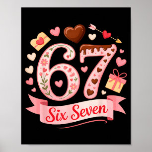 Poster Seis Sete 67 Floral Coração Dia dos Namorados Roup