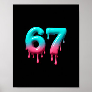 Poster Seis Sete 67 Meme Para Crianças e Adultos da Geraç