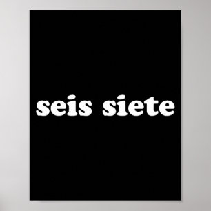 Poster Seis Sete 67 Six Seven Meme Gíria Gen Alpha Espanh