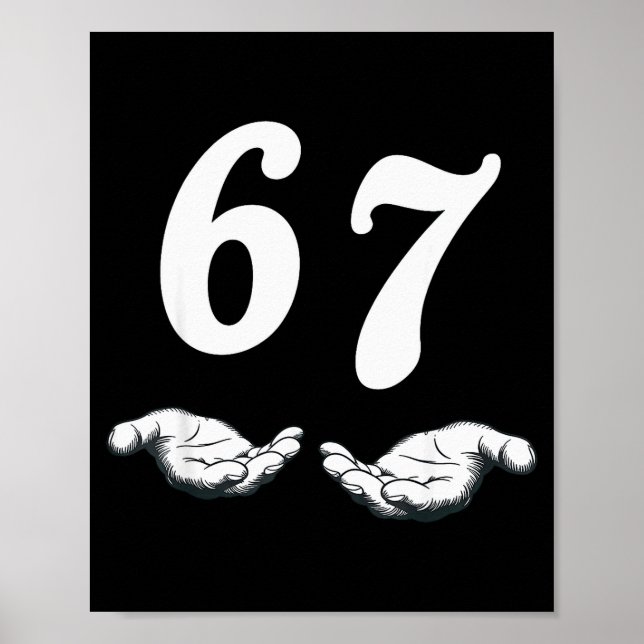 Poster Seis Sete 6 7 Meme  (Frente)