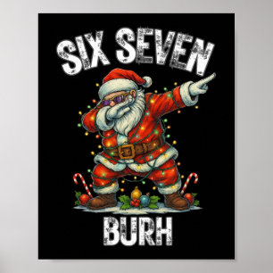 Poster Seis Sete Burh 67 Natal Engraçado 6 7 Meme Homens