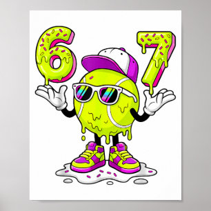 Poster Seis Sete Meme Tênis Sorvete Gotejamento 67 Para C