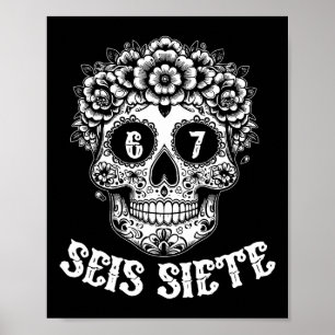 Poster Seis Sete Mexicano Los Muertos Calaveras Caveira 6