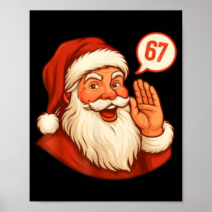 Poster Seis Sete Natal 67 Meme Gíria Papai Noel Diz Xmas 