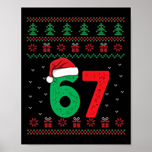 Poster Seis Sete Natal 6 7 Suéter de Natal Feio  (Frente)
