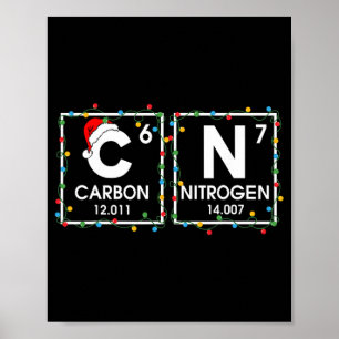 Poster Seis Sete Natal Carbono Nitrogênio 67 Divertido Ci