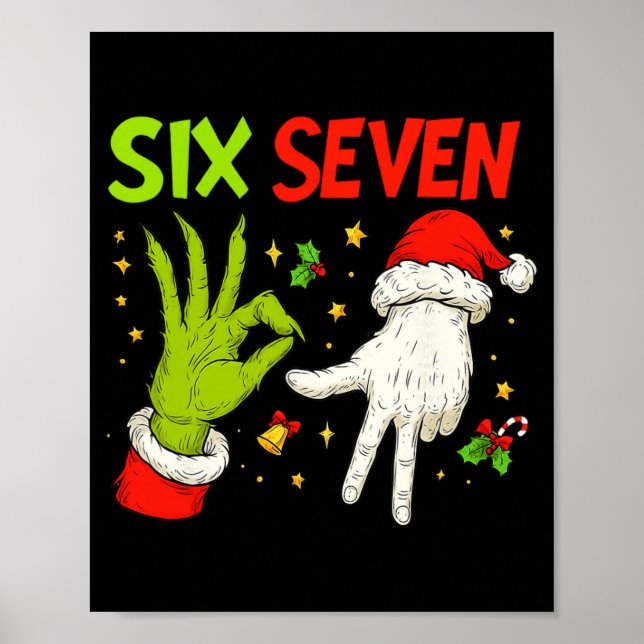Poster Seis Sete Natal Divertido 6 7 Meme Natal  (Frente)