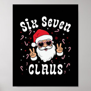 Poster Seis Sete Papai Noel Divertido 67 Meme de Natal Me