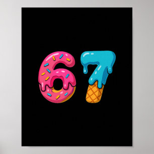 Poster Seis Sete Sorvete Gota Meme 67 Esporte Tendência D
