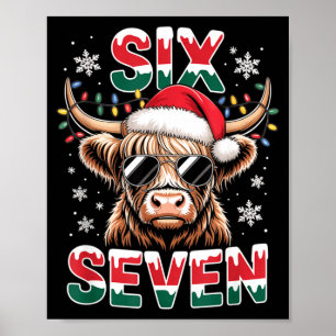 Poster Seis Sete Vacas das Terras Altas Natal 67 Engraçad