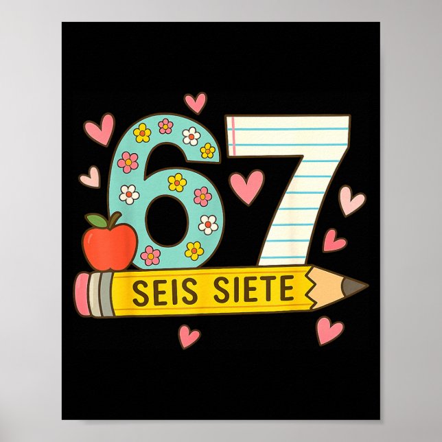 Poster Seis Siete Espanhol 67 Divertido Seis Sete Espanho (Frente)