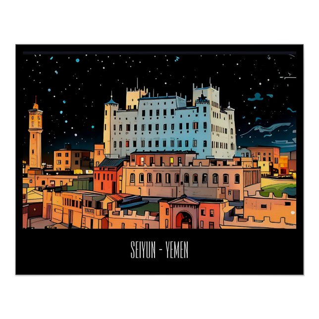 Pôster Seiyun Cidade - Iêmen (Frente)