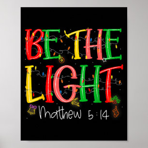 Poster Seja A Luz Mateus 5_14 Cristão Feliz Natal