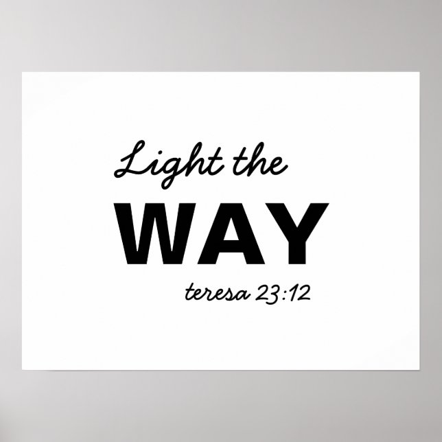 Poster Seja a Luz Mateus 5:14 Versículo da Fé Cristã (Frente)