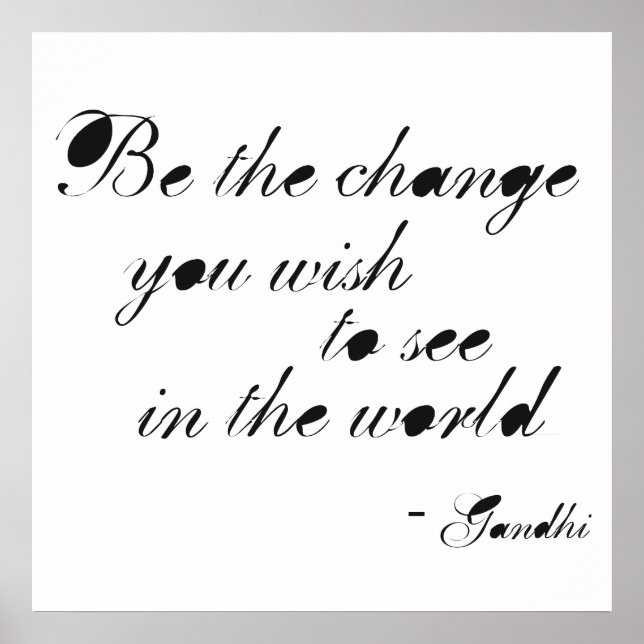 Pôster Seja a mudança (Frente)