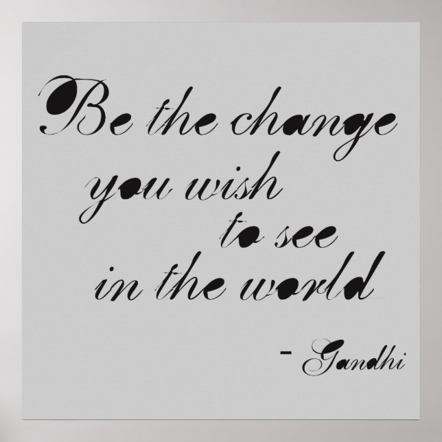 Pôster Seja a mudança (Frente)