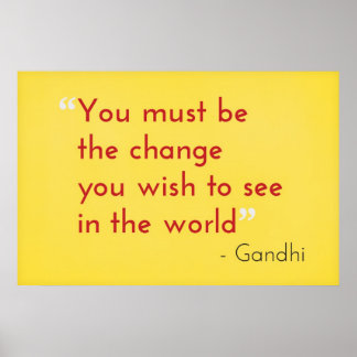 Pôster Seja a mudança, - Gandhi