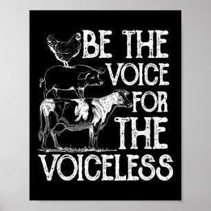 Poster Seja A Voz Do Veganismo Invisível Ve Orgânico