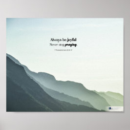 Poster Seja alegre (1 Salónica 5:16-17)