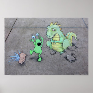 Poster Seja aqui dragões