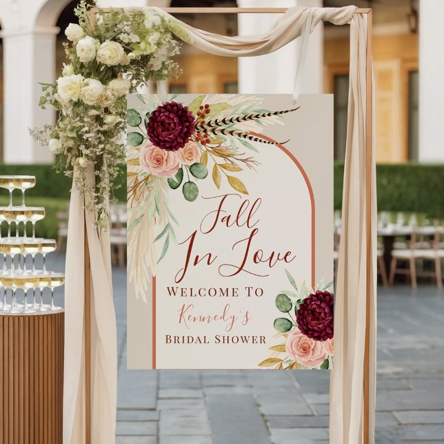 Poster Seja Bem-Vinda Chá de Noiva Floral das Pampas: Cai (Criador carregado)