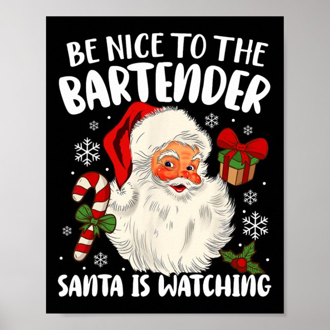 Poster Seja Bom Para Os Papais noeis De Bartender Ver O C (Frente)