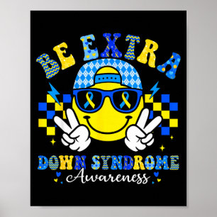Poster Seja extra sorriso de conscientização sobre a sínd