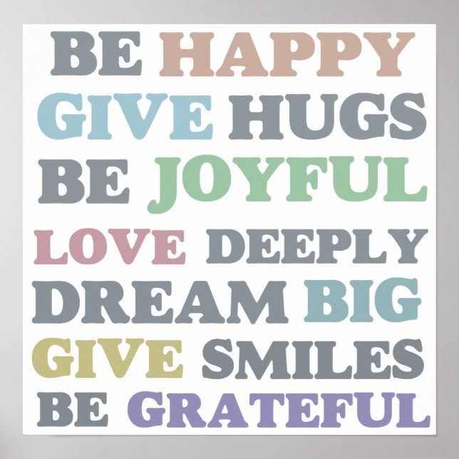 Poster Seja feliz (Frente)