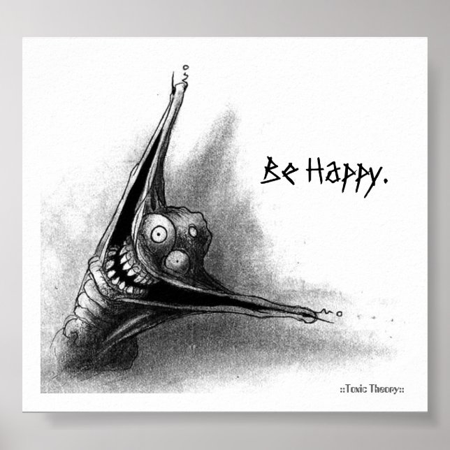 Poster Seja feliz. (Frente)