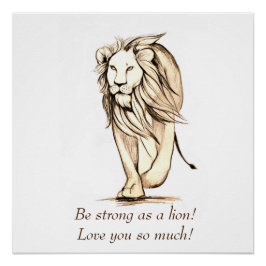 Pôster Seja forte como um leão