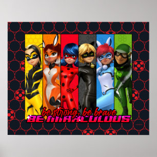 Poster Seja Forte, Corajosa, Seja Miraculosa