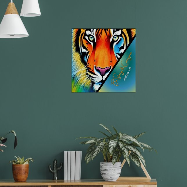 Poster Seja forte e corajosa fé cristã (Sala de Estar 1)