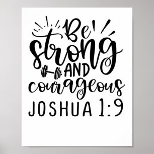 Poster Seja Forte E Corajosa Joshua 1 9