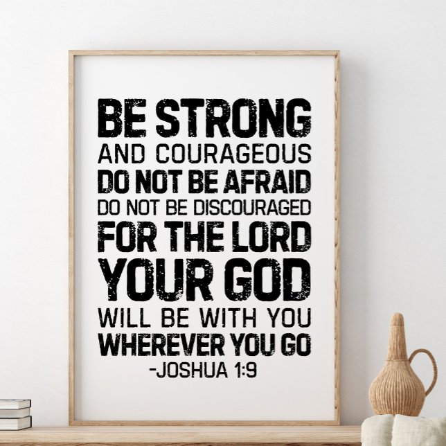Poster Seja Forte E Corajosa, Joshua 1:9 (Criador carregado)