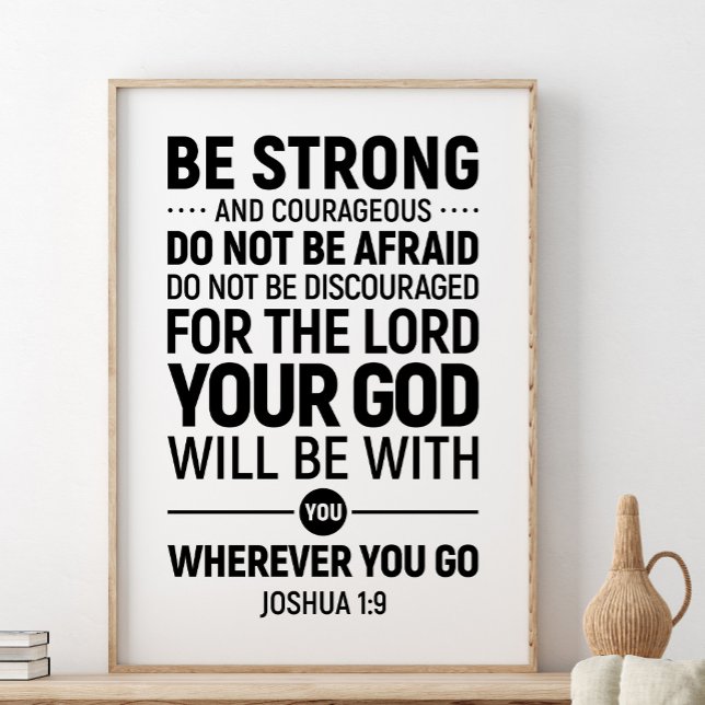 Poster Seja Forte E Corajosa, Joshua 1:9 (Criador carregado)