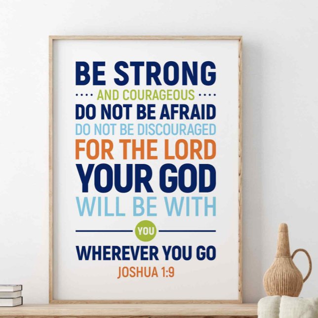 Poster Seja Forte E Corajosa, Joshua 1:9 (Criador carregado)
