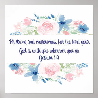 Poster Seja forte e corajoso