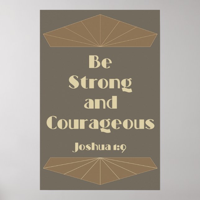 Poster Seja forte e corajoso Joshua 1:9 (Frente)