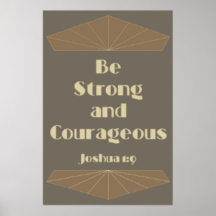 Poster Seja forte e corajoso Joshua 1:9