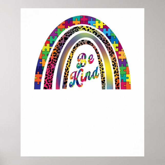 Poster seja gentil arco-íris (Frente)