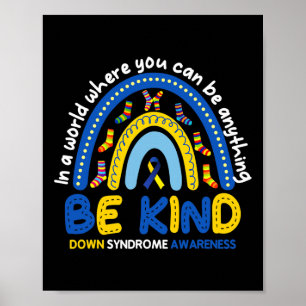 Poster Seja gentil com a consciência da síndrome do Rainb