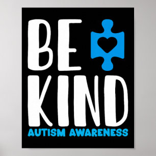 Poster Seja gentil com a consciência do autismo