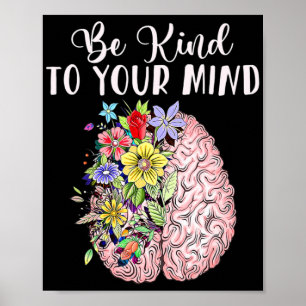 Poster Seja gentil com a sua mente. Awarenes do Autismo M