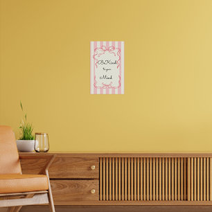 Poster Seja gentil com a sua mente Cartaz Motivacional