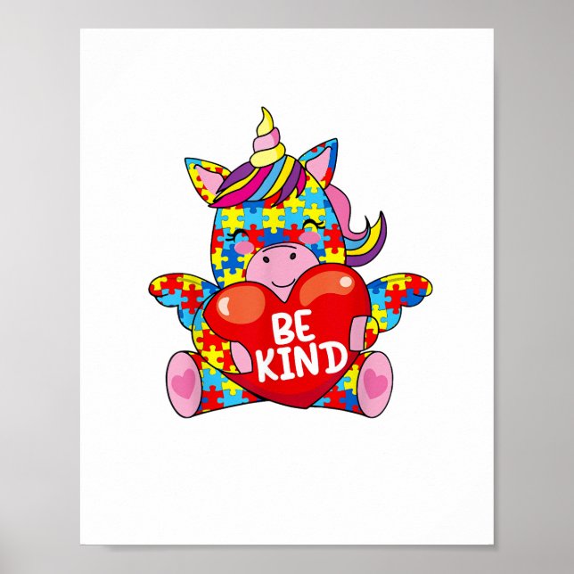 Poster Seja gentil com o Autismo da Camisa. (Frente)