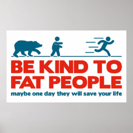 Poster Seja gentil com pessoas gordas
