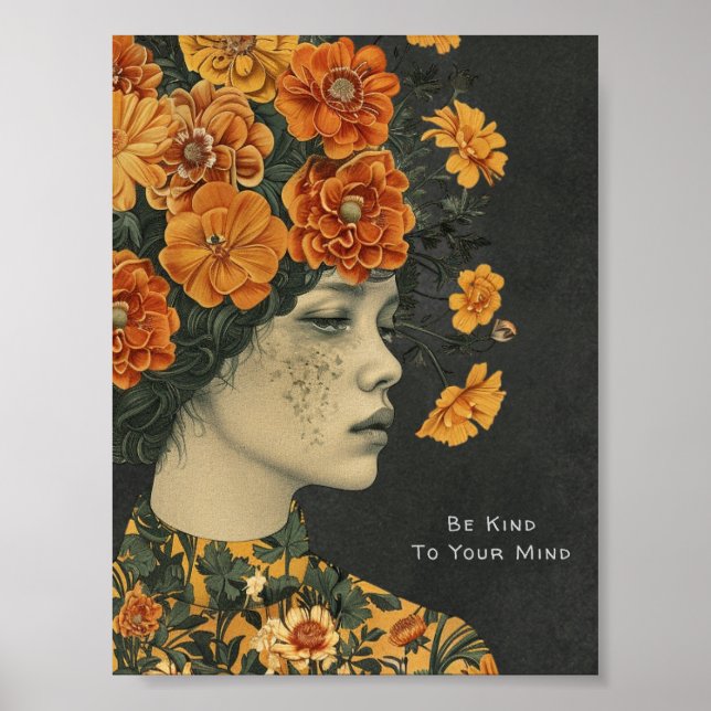 Poster Seja gentil com sua mente (Frente)