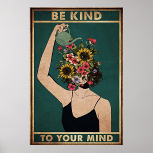 Poster Seja gentil com sua mente
