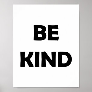 Poster Seja gentil e brilhante Palavras Motivacionais